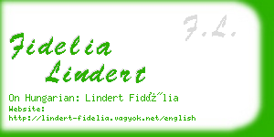 fidelia lindert business card